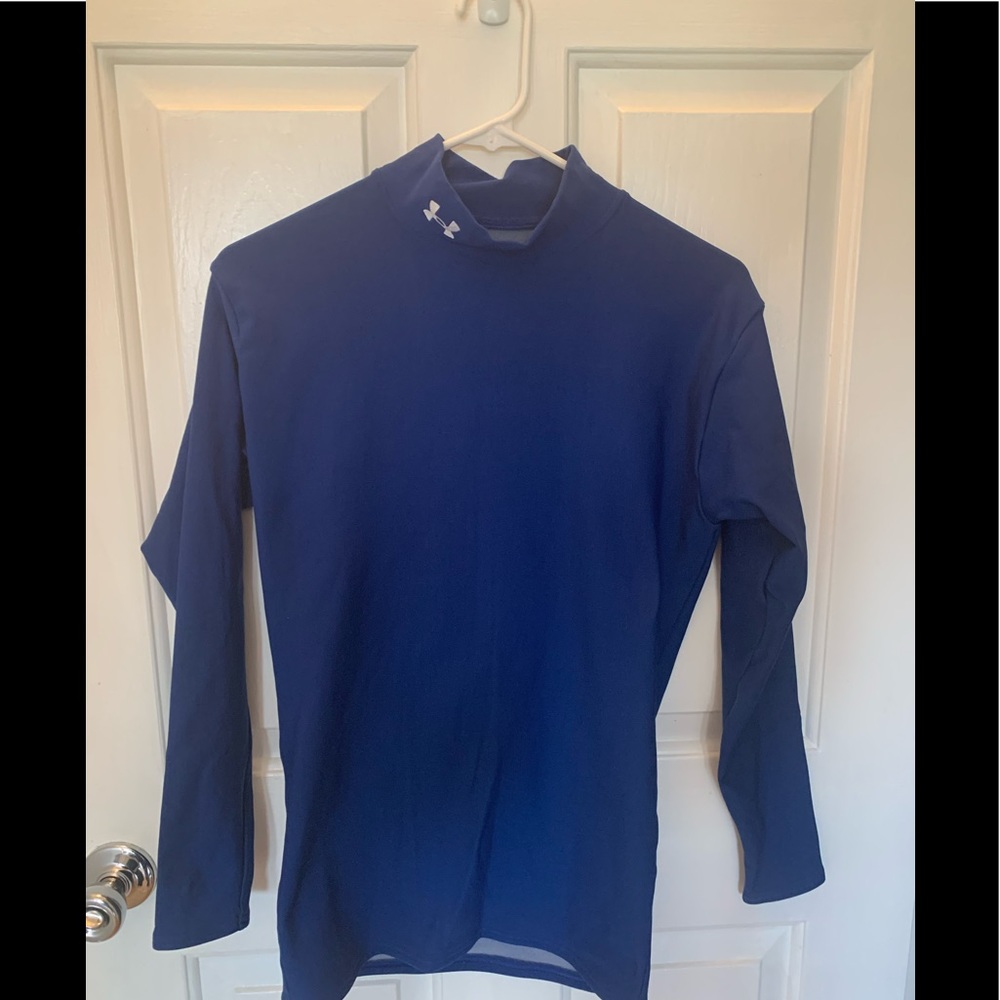 Under Armour Mens Medium Black Long Sleeve Compression Mock Turtle Neck